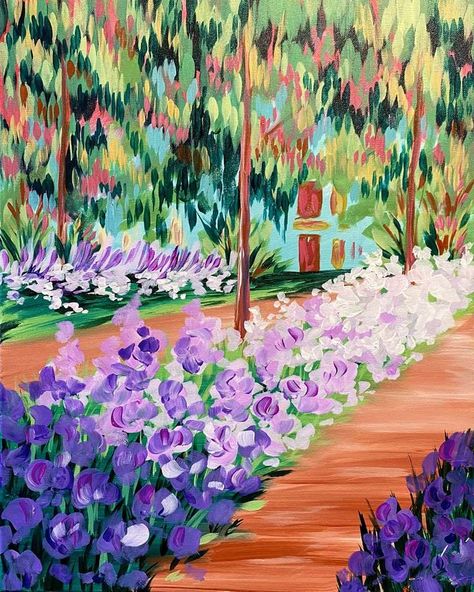 Pinot's palette painting Pinots Palette Paintings, Monet Giverny, Palette Painting, Pinots Palette, Acrylic Painting