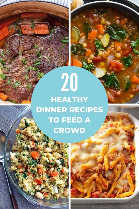 Discover tasty and colorful dinner recipes to feed a crowd (without missing the party because you’re too busy cooking!) These recipes are meaty AND meatless, full of veggies, and easy to dish out to guests.  #potluck #partyfood #recipes #healthyrecipes #holidaycooking Meals To Feed A Crowd, Recipes To Feed A Crowd, Crowd Recipes, Colorful Dinner, Feed A Crowd, Fruit Salad Recipes, Feeding A Crowd, Food For A Crowd, Vegetarian Recipes Dinner