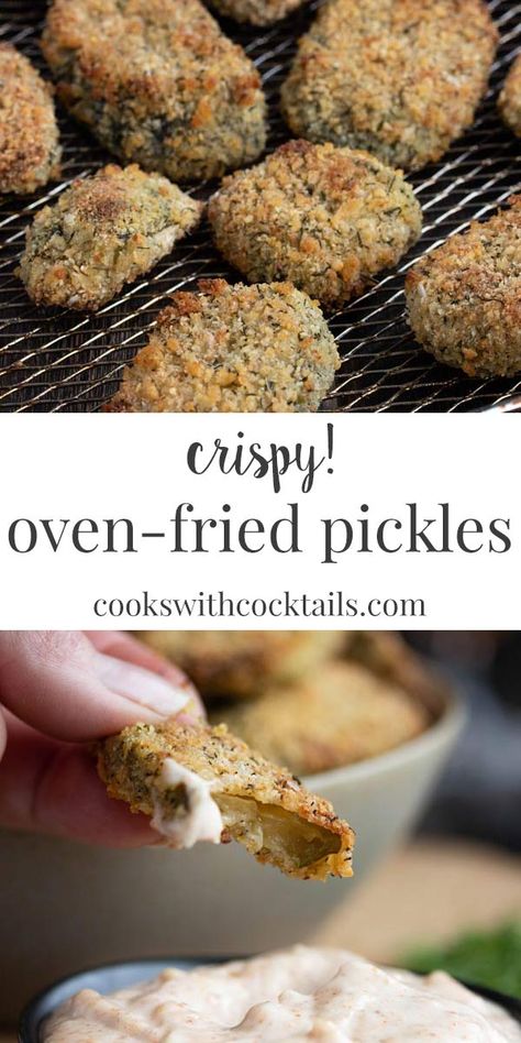 Easy Fried Pickles Recipe, Crispy Pickles, Cajun Dipping Sauce, Oven Fried Pickles, Easy Fried Pickles, Baked Pickles, Deep Fried Pickles, Fried Pickles Recipe, Crispy Oven Fries