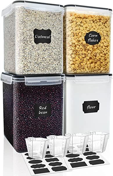 Flour Storage Containers, Large Food Storage Containers, Flour Storage, Flour Container, Pantry Containers, Pantry Storage Containers, Cereal Storage, Cereal Containers, Dry Food Storage