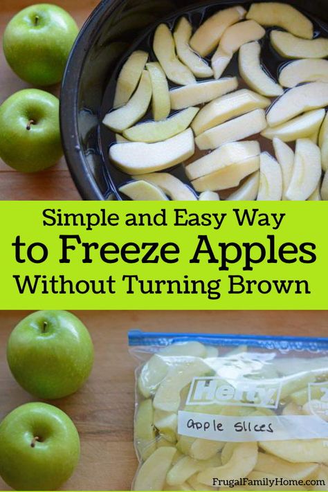 How To Freeze Apples, Freeze Apples, Apple Recipes Easy Healthy, Gluten Free Apple Recipes, Frozen Apple, Apple Recipes Healthy, Freezing Fruit, Freezing Vegetables, Freezer Cooking Recipes