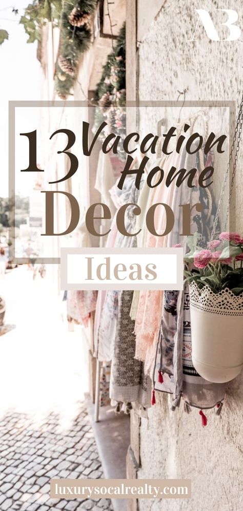 13 Vacation Home Decor Ideas (Second Home Decorating) #RealEstate #MortgageUpdated via @LivingnSanDiego Home Exterior Decor, Mountain Vacation Home, Vacation Home Decor, Interior Entrance, Beach Vacation Home, Beach House Room, Beach Home Interiors, Decoration Wallpaper, Interior Boho