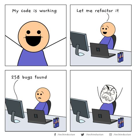 The first rule of #programming. If it works don't touch. #ProgrammerHumor #Programmer #Coding #Programming #Jokes #Technology #Puns #Humor #Memes #Meme #Funny #Coder #Developer #Engineering #ProgrammingQuotes #FunnyQuotes #Quotes Coding Jokes, Coders Humor, Coding Memes, Programming Jokes, Developer Humor, Computer Jokes, Programing Jokes, Coding Humor, Programmer Jokes