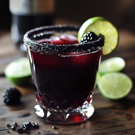 Cast a spell on your taste buds with this enchanting Black Magic Margarita! 🍹🔮 A bewitching drink for any occasion!" Black Magic Margarita Ingredients: Tequila (2 oz) Black currant liqueur (1 oz) Lime juice (1 oz) Agave syrup (½ oz) Ice (for shaking) Black salt (for rimming) Lime wheel (for garnish) Instructions: Rim the glass with black salt. In a shaker, combine tequila, black currant liqueur, lime juice, and agave syrup with ice. Shake well and strain into the prepared glass. Garnish w... Margarita Ingredients, Glass Garnish, Instagram Recipes, Black Salt, Cast A Spell, Agave Syrup, Trending Recipes, Black Currant, Black Currants