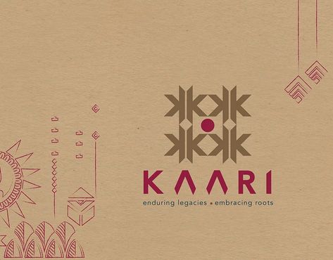 Kaari- Branding for Indian handicrafts :: Behance Modern Indian Illustration, Pop Art Logo Design Branding, Indian Brand Identity, Indian Logo Design Ideas, Indian Branding Design, Indian Brand Logo, Indigenous Graphic Design, Indian Food Branding, Luxury Food Branding