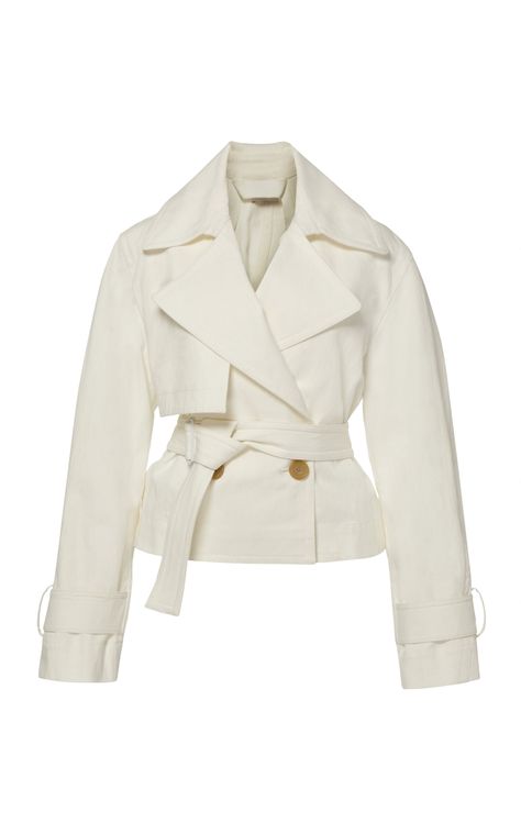 Cropped Belted Linen Jacket  by VINCE Now Available on Moda Operandi Boxy Jacket, Cool Coats, Linen Jackets, Belted Jacket, Linen Jacket, Cute Jackets, Mode Inspiration, Dream Clothes, Global Fashion