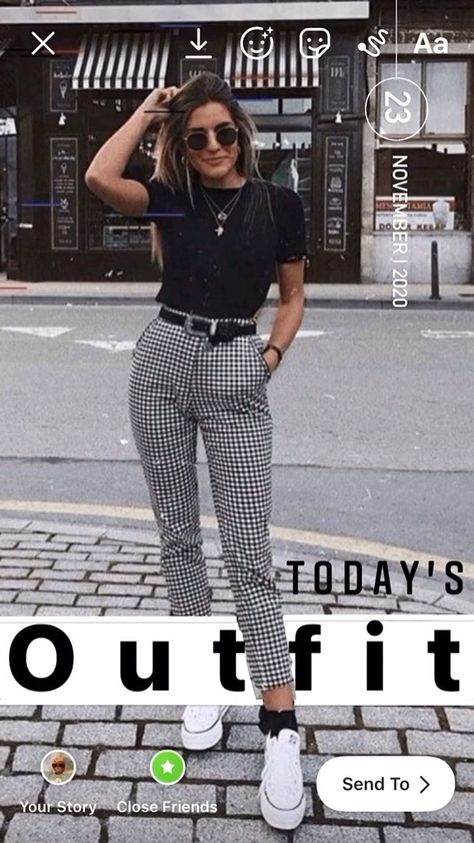 salem ilese • Mad at Disney Black And White Checkered Pants Outfit, Patterned Pants Outfit, Checkered Shirt Outfit, Mad At Disney, Salem Ilese, Stripe Pants Outfit, Plaid Pants Outfit, Outfits Leggins, Pants Outfit Work