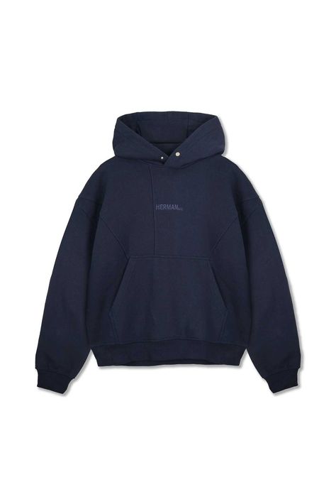 Our mens dark navy blue hoodie is is perfect for adding an extra layer of warmth and comfort to your outfit. This hoodie is made from super soft polycotton fabric, perfect for casual wear. With seam detailing, and over-sized fit, it's sure to become a staple in your wardrobe. In contrast, the kangaroo pocket is great for carrying around your essentials. Whether you're running errands or just relaxing at home, this luxury men's hoodie is a must-have in your wardrobe. What Makes This Product Uniqu Navy Hoodie Outfit Men, Navy Blue Hoodie Outfit Men, Men’s Hoodies, Blue Hoodie Outfit Men, Navy Hoodie Outfit, Navy Hoodie For Streetwear, Dark Blue Outfits, Navy Cotton Winter Hoodie, Dark Blue Oversized Hoodie