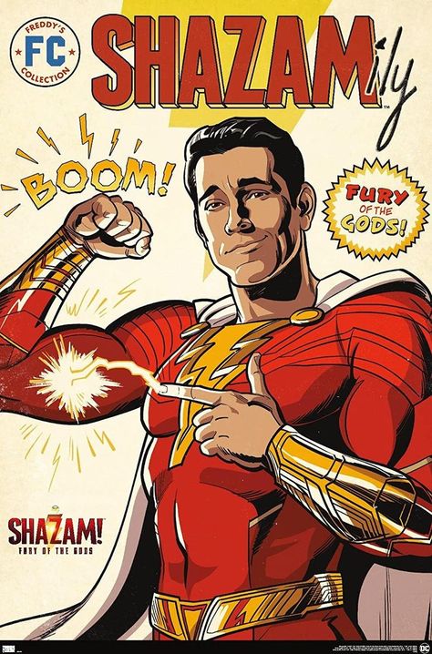 Trends International DC Comics Movie Shazam! Fury of the Gods - Comic Wall Poster Shazam Comic, Comic Wall, Dc Comics Poster, Shazam Fury Of The Gods, Fury Of The Gods, Comic Poster, Online Comics, Arte Dc Comics, Poster Store