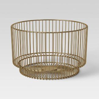 Wire Baskets : Target Metal Wire Basket, Blanket Holder, Living Room Blanket, Modern Baskets, Iron Storage, Decorative Storage Baskets, Blanket Basket, A&b Home, Project 62