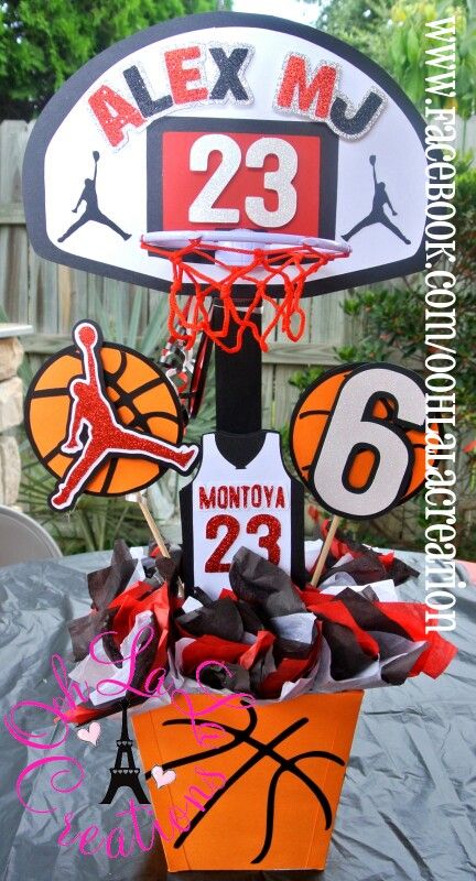 basketball centerpieces ideas | Share Basketball Centerpieces, Basketball Banquet, Basketball Themed Birthday Party, Ball Birthday Party, Basketball Baby Shower, Basketball Theme Party, Basketball Birthday Parties, Basketball Baby, Ball Birthday Parties