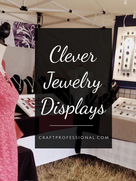 Jewelry Display For Craft Fair, Portable Earring Display, Creative Retail Display Jewelry, Christmas Jewelry Display Ideas, How To Display Necklaces For Sale, Handmade Jewelry Display Ideas, Jewelry Show Display Ideas, Craft Show Necklace Display, Displaying Jewelry For Sale Booth Ideas