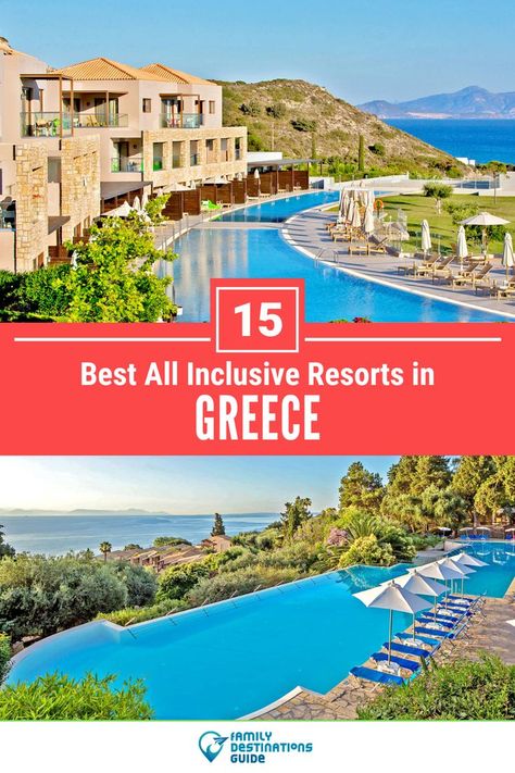 15 Best All Inclusive Resorts in Greece Greece All Inclusive Resorts, Family Friendly All Inclusive Resorts, Best All Inclusive Resorts For Families, Greece Honeymoon Resorts, Budget Friendly All Inclusive Resorts, Greece Resorts, Resorts For Kids, All Inclusive Trips, Best All Inclusive Resorts