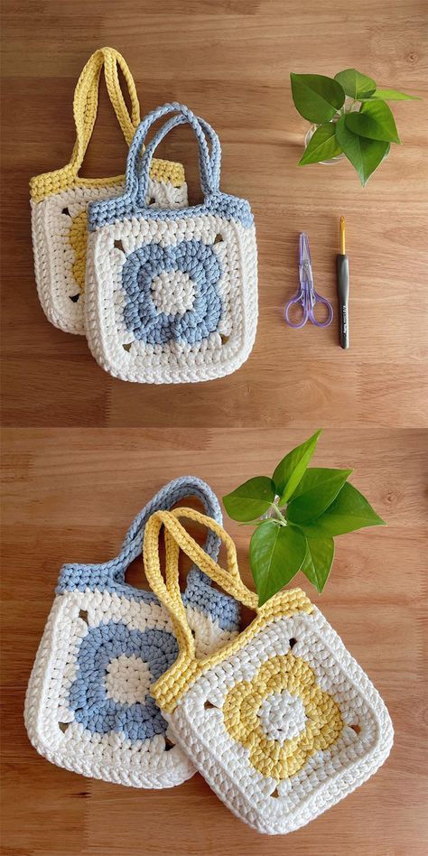 Crochet Flower Purse Pattern, Crochet Cute Bag Pattern Free, Barbie Crochet Bag, Crochet Bags For Kids, Crochet Flower Bag Pattern, Crochet Purses Free Patterns, Crochet Flower Bag Pattern Free, Cute Crochet Bag Free Pattern, Crochet Bag Ideas Handbags