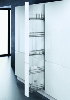 Pull Out Larder Unit, with Baskets for Cabinet Width 150 mm, Vauth-Sagel Pull Out Larder, Narrow Cabinet Kitchen, Kitchen Larder Units, Larder Storage, Kitchen Larder, Kitchen Cupboard Storage, Larder Unit, Narrow Cabinet, Kitchen Basket Storage