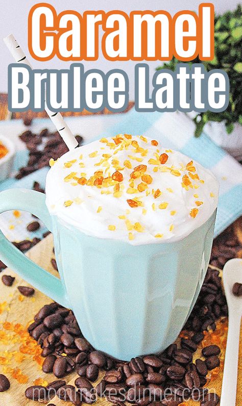 caramel brulee latte - Nothing beats a fancy sounding coffee that you can easily make at home! This caramel brulee latte is a Starbucks copycat drink that is easy to make in the comfort of your home. No more running to the coffee shop to get your fix! I have the best caramel brulee latte recipe to share with you. Starbucks Caramel Brulee Latte, Starbucks Caramel Brulee, Caramel Brulee, Diy Coffee Drinks, French Vanilla Syrup, Copycat Drink Recipes, Diy Caramel, Caramel Brulee Latte, Nespresso Recipes