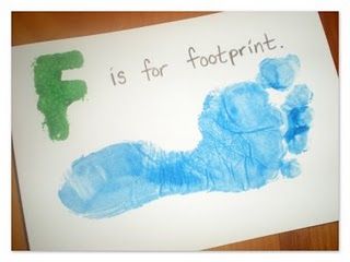 F is for Footprint Letter F Activities, F Activities, Letter F Craft, Letters Ideas, Abc Crafts, The Letter F, Alphabet Letter Crafts, Letter Crafts, Preschool Projects