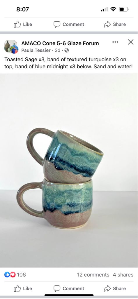 Amaco Sage Glaze Combinations, Amaco Textured Turquoise Combinations, Frosted Turquoise Glaze Combinations, Amaco Toasted Sage Combinations, Sand And Sea Glaze Combinations, Potters Choice Glazes, Matte Glaze Ceramics, Mayco Sea Salt Glaze Combinations, Light Sepia Glaze Combinations