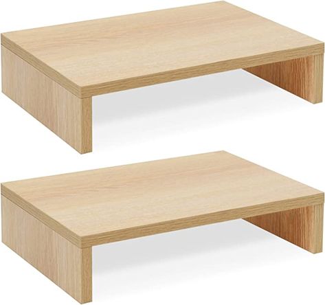 Amazon.com: TEAMIX Wood Monitor Stand Riser-2 Pack,Maple Adjustable Monitor Stand Dual Monitor Riser for 2 Monitors/Laptop/PC Computer Stand for Desk : Electronics Ikea Stand, Wood Monitor Stand, 60% Keyboard, Computer Stand For Desk, Wooden Pins, Minimal Modern Design, Dual Monitor Stand, Monitor Riser, Desk Size