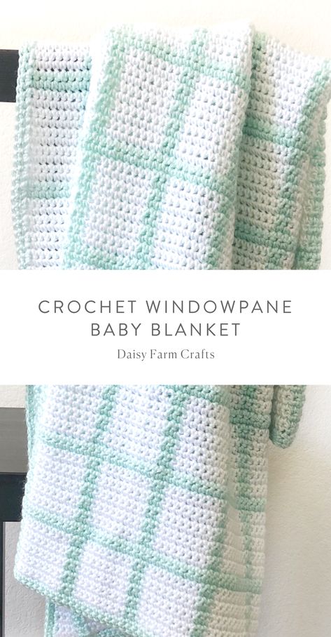 Free Pattern - Crochet Windowpane Baby Blanket #crochet Windowpane Crochet Pattern, Sewing Blankets, Crochet Cottage, Block Crochet, Crochet Baby Blanket Beginner, Daisy Farm, Crochet Baby Blanket Free Pattern, Crochet For Beginners Blanket, Blanket Ideas