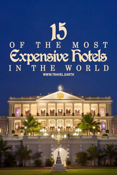 While some like to travel on a budget, there are others for whom money is of no concern. With private jets, lush suites, and chauffeur driven limousines, they redefine luxury. This list of the most expensive hotels in the world might be for them, but we can all dream can’t we? Indulge in the best that luxury has to offer and then some at the world's most expensive hotels. Luxury Resort Design, Expensive Hotel, Hotel Hacks, Relax Nature, Travel On A Budget, Beach Cafe, Resort Design, Private Jets, Travel Trends