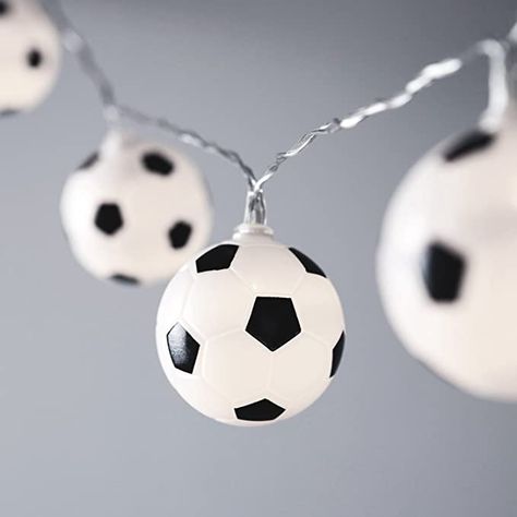 Football Lights, Soccer Room, Football Bedroom, Led House, Turn The Lights Off, Led Fairy Lights, Battery Operated Lights, Soccer Balls, Football Gifts