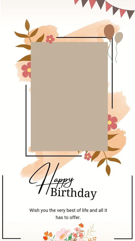 Birthday Background Design Aesthetic, Happy Birthday Card Ideas Aesthetic, Birthday Background Images For Editing, Birthday Frame Aesthetic, Happy Birthday Template Design, Birthday Background Aesthetic, Birthday Frame Background, Happy Birthday Background Design, Happy Birthday Story