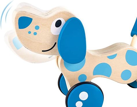 Wood Craftsmanship, Wooden Toys Design, Pull Toys, Puppy Friends, Pull Along Toys, Kids Motor Skills, Push And Pull, Push Toys, Skill Development