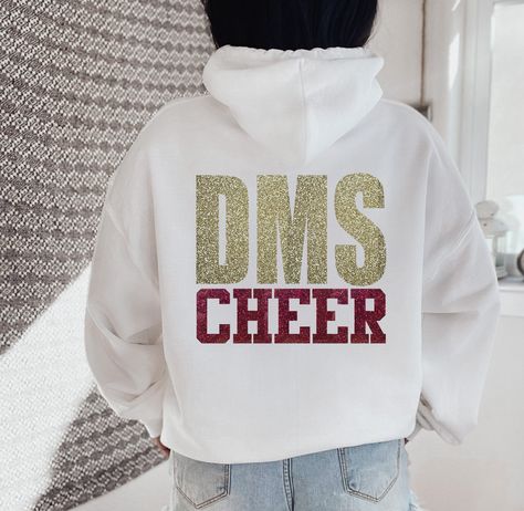 Cheer Team Hoodie Ideas, Dance Team Jackets Designs, Highschool Designs, Cheer Sweatshirts Design, Cheer Swag, Cheer Warm Ups, Cheer Jackets, Coach Outfits, Cheerleading Shirts