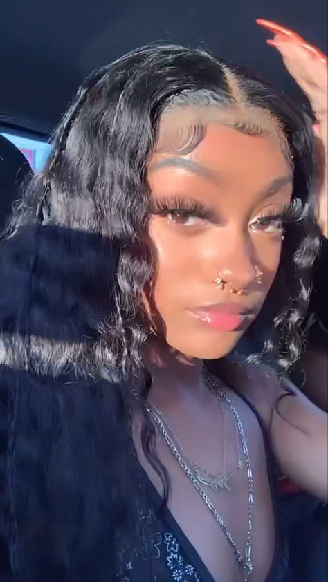 Black Women Nose Ring, Nose Spectrum Piercing, Nose Piercing Jewelry Septum, Two Nose Piercings And Septum, Baddie Nose Piercing, Nose Piercing Ideas Double, Both Nose Piercing, Double Nose Piercing Black Women, 3 Nose Piercings