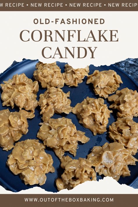 Old-Fashioned Cornflake Candy from Out of the Box Baking.com Cornflake Candy Recipe, Cornflake Candy, Cream Candy, Homemade Candy, Candy Recipes Homemade, Christmas Candy Recipes, Butterscotch Chips, Box Cake Mix, Christmas Food Desserts