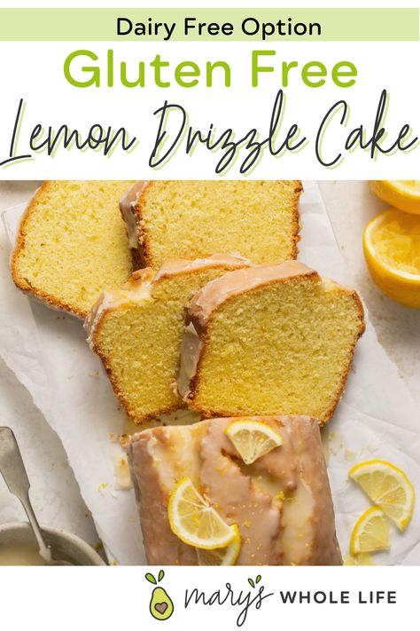 Easy Gluten Free Lemon Drizzle Cake! A tasty Easter Dessert Idea! Gluten Free Loaf Cake, Gluten Free Lemon Drizzle Cake, Gluten Free Loaf, Lemon Drizzle Cake Recipe, Divine Recipes, Gf Cake, Gluten Free Cake Recipe, Lemon Drizzle Cake, Basic Cake