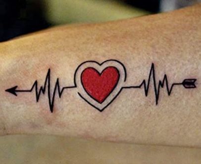 #heart #heartbit #heartbittattoo #3dtattoo #3Dtattoo Heart With Music Tattoo, Heart Bit Tattoo Design, Heart Bit Tattoo, Heart Monitor Tattoo, 3d Heart Tattoo, Heart Bit, Army Drawing, Tattoo Design For Hand, Cute Couple Tattoos