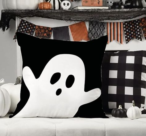 Add a little spook to the couch Skeleton Posing, Skull Human, Daybed Cover Sets, Halloween Pillows Covers, Lumbar Pillow Covers, Funny Pillows, Halloween Throw Pillow, Halloween Pillow, Daybed Covers