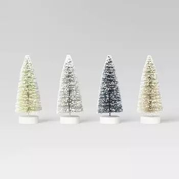 Bottle Brush Trees : Target Winter Shelf Decor, Target Christmas Decor, Winter Room, Christmas Tree Clear Lights, Shelf Decor Bedroom, Target Christmas, Blue Christmas Decor, Bottle Brush Christmas Trees, Cleaning Gift