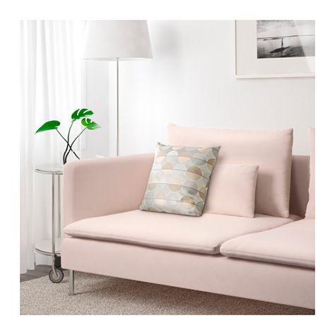 SÖDERHAMN Sofa, Samsta light pink Samsta light pink Rosa Sofa, Ikea Bank, Söderhamn Sofa, Pink Couch, Sofa Inspiration, Ikea Sofa, Pink Sofa, Three Seat Sofa, Couch Set