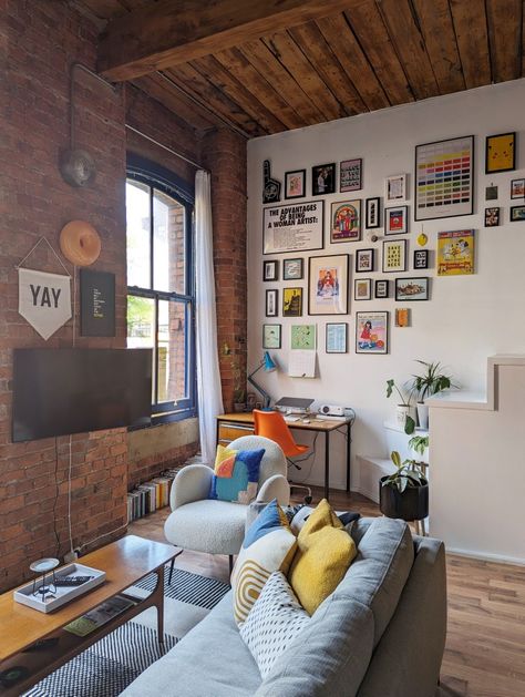 Colorful loft apartment in the UK Colorful Loft, Value In Life, Asteroid City, Warehouse Home, Devil You Know, Loft Ideas, The Cinema, Loft Apartment, Have You Seen