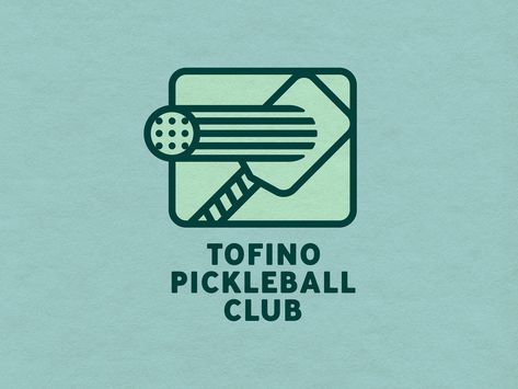 TOFINO PICKLE BALL CLUB LOGO ILLUSTRATION by Alex Beebe on Dribbble Golf Logos, M Logos, Graphics Board, 3d Things, Media Branding Design, Logo Illustration Design, Paddle Ball, Racquet Club, Social Media Branding Design