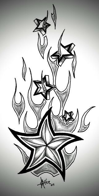 Nautical Star Tattoos, Cool Tattoo Drawings, Star Tattoo Designs, Skulls Drawing, Tatuaje A Color, Tattoo Stencil Outline, Tattoo Style Drawings, Tattoo Design Book, Card Tattoo