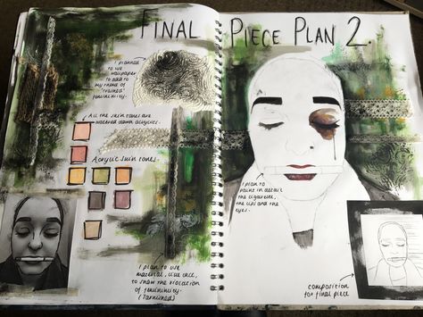 Final piece plan two for exam unit year 12 fine art Gcse Fine Art Final Piece, Year 12 Art Major Work, Final Design Ideas Art Gcse, A Level Art Final Piece Plan, Final Piece Planning Art Gcse, Gcse Art Sketchbook Final Piece Plan, Gcse Art Final Piece Planning Page, Gcse Art Final Piece Planning, Gcse Final Piece Plan