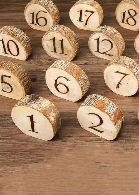 Wood Table Numbers, Reception Bride, Rustic Wedding Decorations, Tafel Decor, Winter Wedding Decorations, Wedding Table Decorations, Wedding Cake Designs, Wedding Table Numbers, Rustic Wedding Decor