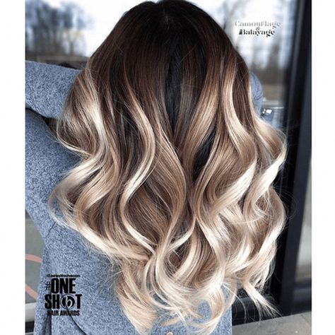 Darker To Lighter Hair, Ombre Hair Color For Brunettes Medium Length, Balayage Hair Blonde Dark Roots Mid Length, Hair Color Ideas For Brunettes With Bangs, Baylage Hair Dark, Fall Blonde Balayage Dark Roots, Brunette Hair With Blonde Balayage, Growing Out Blonde Hair With Dark Roots, Bayalage Brunette Blonde