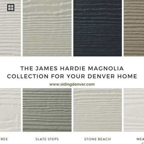 This just in… James Hardie has recently released a new collection of designer colors. And they’re absolutely dreamy! The James Hardie Magnolia Collection is an absolutely stunning color palette curated by professional designer Joanna Gaines. Below, we’ve shared some of the reasons why you may want to consider the James Hardie Magnolia Collection colors for… James Hardie Dream Collection Colors, James Hardie Dried Eucalyptus, Dried Eucalyptus Hardie Siding, James Hardie Magnolia Collection, Hardie Board Colors, Hardie Board, Grey Siding, Replacing Siding, Step Stones