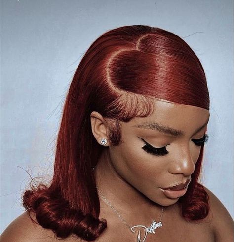 Elegant Valentines Outfit, Frontal Pin Up Styles, Valentine Hairstyles For Black Women, Birthday Frontal Hairstyles, Frontal Bob Wig Hairstyles, Straight Wig Hairstyles Black Women, Lace Front Styles, Bob Wig Styles, Bob Frontal