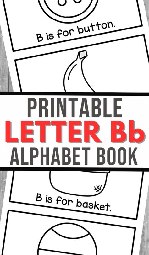 Letter B Book Letter B Books For Preschool, Lowercase Letters Printable, Letter Learning Activities, Free Printable Alphabet, Alphabet E, Free Homeschool Printables, Homeschool Freebies, Free Printable Letters, Lowercase Letter