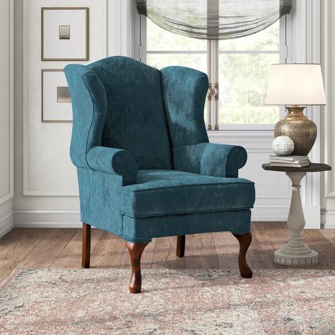 Blue Wingback Chair, Wingback Accent Chair, Kelly Clarkson Home, Cushions To Make, Premium Sofa, Chair And A Half, Papasan Chair, Parsons Chairs, Antique Chairs