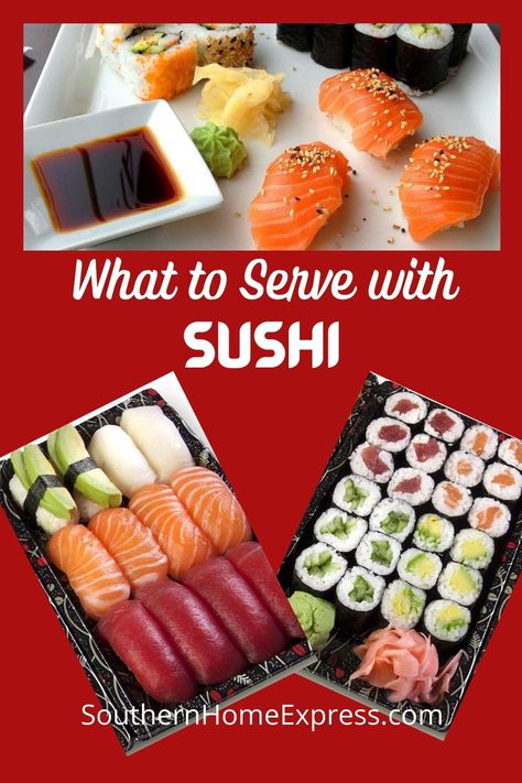 What To Serve With Sushi, Japanese Appetizers, Make Your Own Sushi, Types Of Sushi, Slow Cooker Pork Chops, Nigiri Sushi, Sushi Party, Bacon Wrapped Asparagus, Ground Beef Dishes