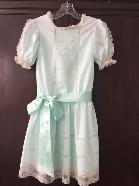 Sarah Howard Stone's "Melissa" drop waist dress in aqua batiste with pintucks. Beatrix Potter Birthday, French Sewing, Heirloom Dresses, Drop Waist Dress, Heirloom Sewing, Dropwaist Dress, Beatrix Potter, Baby Sewing, Pin Tucks