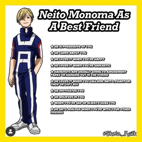 Monama Fanart Mha, Neito Monoma As A Boyfriend, Mha Monoma Fanart, Monoma Neito Headcanons, Mha Headcanons, Neito Monoma, As A Boyfriend, As Your Boyfriend, Boyfriend Best Friend