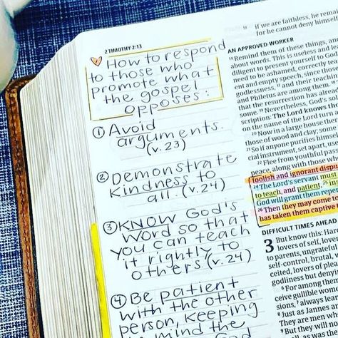 Amy Hale on Instagram: "Whew! 2 Timothy chapter 2 gives us some much needed reminders for how to live in such a divisive world. “The Lord’s servant must not quarrel, but must be gentle to everyone…” (2 Timothy 2:24 CSB)" 2 Timothy Bible Journaling, 2 Timothy 2:15, Timothy Bible, Christian Notes, Healing Journaling, Journal Notes, Bible Journal Notes, Ministry Ideas, 1 Timothy